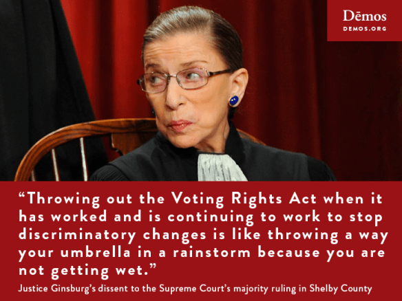 Justice Ginsburg on the VRA
