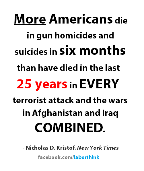 Gun Homicides v. Terrorist Attacks